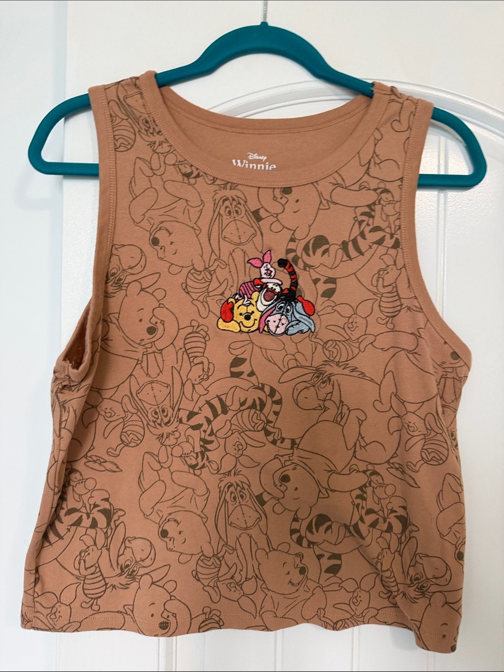 Disney Winnie the Pooh Tan Graphic ooo Tank Top